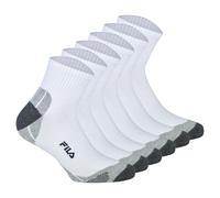 Kurzsocken FILA "Socken FILA QUARTER UNISEX SOCKS MULTISPORT 3P 6er Pack", Herren, Gr. 35-38, weiß, Obermaterial: 87% Polyester PES. 10% Baumwolle CO. 3% Elasthan EL., Socken (11955461-35) weiß