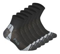FILA Unisex Socken, 6 Paar - Quarter Multisport, Kurzsocken 39-42 Schwarz