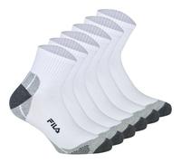 FILA Unisex Socken, 6 Paar - Quarter Multisport, Kurzsocken 43-46 Weiß