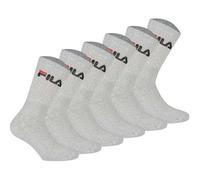 FILA Unisex Socken, 6er Pack - Crew Socks, Frottee, Tennis, Sport (2x 3 Paar) 35-38 Grau