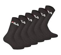 FILA Unisex Socken, 6er Pack - Crew Socks, Frottee, Tennis, Sport (2x 3 Paar) 39-42 Schwarz