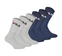 Kurzsocken FILA "Socken 3er Pack", Damen, Gr. 43-46, blau (blau, grau), Obermaterial: 70% Baumwolle CO. 29% Polyester PES. 1% Elasthan EL., Socken (66483445-43) blau, grau