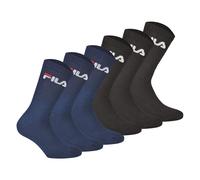 Kurzsocken FILA "Socken 3er Pack", Damen, Gr. 39-42, schwarz (schwarz, blau), Obermaterial: 70% Baumwolle CO. 29% Polyester PES. 1% Elasthan EL., Socken (54976215-39) schwarz, blau