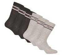 Kurzsocken FILA "Socken 6er Pack", Damen, Gr. 35-38, schwarz (schwarz, grau), Obermaterial: 80% Baumwolle CO. 18% Polyester PES. 2% Elasthan EL., Socken (59161069-35) schwarz, grau