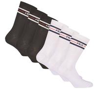 FILA Unisex Socken, 6er Pack - Strümpfe, Street, Lifesyle, Sport (2x 3 Paar) 35-38 Schwarz