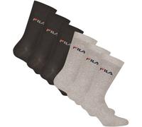 FILA Unisex Socken, 6er Pack - Strümpfe, Street, Lifesyle, Sport (2x 3 Paar) 39-42 Schwarz
