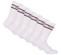 FILA Unisex Socken, 6er Pack - Strümpfe, Street, Lifesyle, Sport (2x 3 Paar) 39-42 Weiß