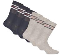 FILA Unisex Socken, 6er Pack - Strümpfe, Street, Lifesyle, Sport (2x 3 Paar) 43-46 Blau