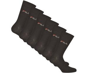 FILA Unisex Socken, 6er Pack - Strümpfe, Street, Lifesyle, Sport (2x 3 Paar) 43-46 Schwarz