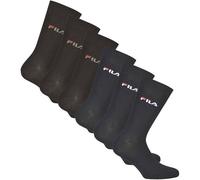 FILA Unisex Socken, 6er Pack - Strümpfe, Street, Lifesyle, Sport (2x 3 Paar) 43-46 Schwarz/Blau