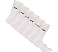 FILA Unisex Socken, 6er Pack - Strümpfe, Street, Lifesyle, Sport (2x 3 Paar) 43-46 Weiß