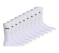 FILA Unisex Socken, 9er Pack - Tennissocken, Crew Socks, Logo 35-38 Weiß