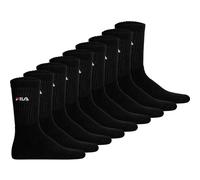 FILA Unisex Socken, 9er Pack - Tennissocken, Crew Socks, Logo 39-42 Schwarz