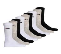 FILA Unisex Socken, 9er Pack - Tennissocken, Crew Socks, Logo 43-46 Schwarz/Weiß/Grau