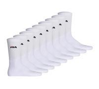 FILA Unisex Socken, 9er Pack - Tennissocken, Crew Socks, Logo Weiß 39-42