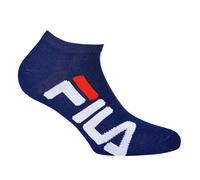 FILA Unisex Socken im Pack - Invisible Sneakers, Logo, einfarbig Blau / 4er Pack (2x2P) / 35-38 35-38 Blau