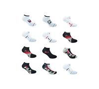 FILA Webtex Herren Fila FI/1/TCX12 Aktie Klassische Socken, Noir, 43 | Unisex, Erwachsene, Niedrige Socken, Ideal für Sneaker/flache Schuhe, Sommer, Leicht, Stretch, 12 Paar