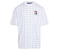 FILA Weißes Herren-T-Shirt, Flat Print, weiß, M