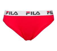 FILA Damen Brazilian Slip - Panty, Logo-Bund, Cotton Stretch, einfarbig, XS-XL Rot XS