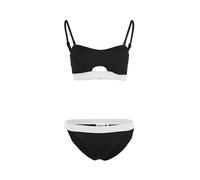 FILA Women's SANMING Bandeau Bikini, Black, XS