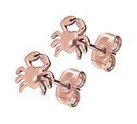 FILANGO 1 Paar Titan Ohrstecker Krabbe Damen Ohrring Schmuck Roségoldfarben
