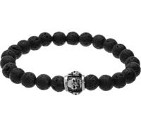 FILANGO Lavastein Kugelarmband TOTENKÖPFE