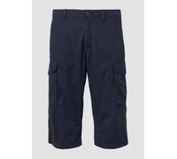 File: Gemusterte Cargo-Bermuda aus Baumwollmix im Relaxed Fit 29 blau 2166878.58A0.29