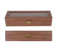 FILFEEL Elegante, Abnehmbare Uhrenbox mit 6 Fächern und Glasplatte Zur Stilvollen Aufbewahrung und Präsentation von Uhren und Zubehör (6 Steckplätze)