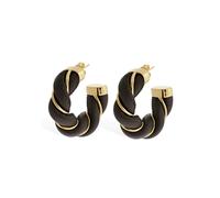 Filippa Firenze Creolen The Catch Im Twisted-Leder-Design gold