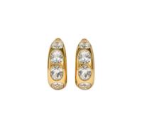 Filippa Firenze Ohrclips Venice Ice mit funkelnden Kristallen gold
