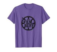 Film Buff Cinephile Movie Reel-Logo T-Shirt, Herren, Heidekrautlila, M