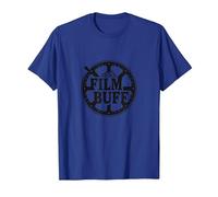 Film Buff Cinephile Movie Reel-Logo T-Shirt, Herren, Königsblau, L