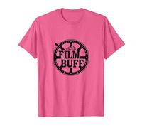 Film Buff Cinephile Movie Reel-Logo T-Shirt, Herren, Rosa Meliert, 3XL