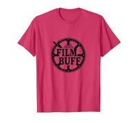 Film Buff Cinephile Movie Reel-Logo T-Shirt, Herren, Rot Meliert, 3XL
