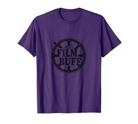 Film Buff Cinephile Movie Reel-Logo T-Shirt, Herren, Violett, M