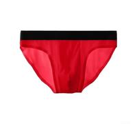 Filteilect Herren Slip Nahtlos Ice Silk Stoff Mittelbund Komfort | Für Den Alltag, Nahtlos & Atmungsaktiv, Ideal Für Männer, Ice Silk Mix, Größen L-3XL(Red XXXL)