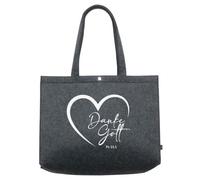 Filz-Einkaufsshopper "Danke, Gott" - dunkelgrau
