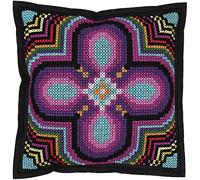 Filzkissen zum Besticken grafische Blume 42x42cm