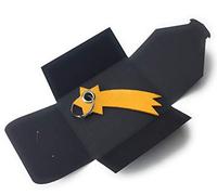 filzschneider Schlüsselanhänger aus Filz - Sternschnuppe/Weihnachten/Glücksbringer - gelb/Safran-gelb - als besonderes Geschenk mit Öse und Schlüsselring - Made-in-Germany