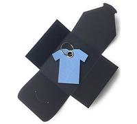 filzschneider Schlüsselanhänger aus Filz - T-Shirt/Sport - hell-blau - als besonderes Geschenk