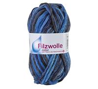 Filzwolle Color, 50 g Wasserblau 23