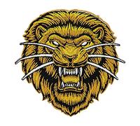 Finally Home Angry Löwe Patch zum Aufbügeln | Große Patches, Tiger Bügelbild, Aufbügler, Tigerkopf Aufnäher