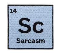 Finally Home Blauer Sarcasm Patch zum Aufbügeln - Lustiger Spruch Aufnäher | Witziges Motiv: Sarkasmus, Science, Cool & Meme. Als Bügelbild für Jeansjacke & Tasche.