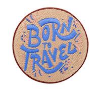 Finally Home Born to Travel Patch zum Aufbügeln | Backpacker Patches, Urlaub Bügelbild, Reise Flicken, Reisen Aufbügler, Bügelpatch, Aufnäher