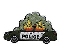 Finally Home Brennendes Polizeiauto Patch zum Aufbügeln | Patches, Biker Bügelbild, Punk Rocker Aufbügler, Anarchy Aufnäher
