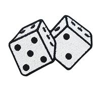 Finally Home Casino Würfel Patch zum Aufbügeln - Cooler Poker Aufnäher | Motiv für alle: Spielkarten, Vintage & Ass . Als Bügelbild für Jeansjacke, Rucksack, Jacke & Weste.