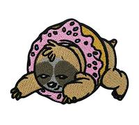Finally Home Donut Faultier Patch zum Aufbügeln | Patches, Sloth Bügelbild, Tier Aufbügler, Lustiger Aufnäher, Patch zum Aufnähen