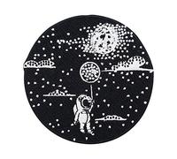 Finally Home Fly to the Moon Astronaut mit Ballon Patch zum Aufbügeln | Weltraum Patches, Alien Bügelflicken, Ufo Flicken, Nasa Aufnäher für Kleidung