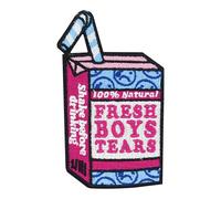 Finally Home Fresh Boys Tears Patch zum Aufbügeln - Lustig Aufnäher | Rosa Motiv für Frauen: Spruch, Witzig & Funny. Als Bügelbild für Jeansjacke & Tasche.