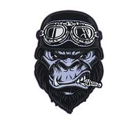 Finally Home Großer Biker Gorilla Patch zum Aufbügeln | Motorrad Kutte Patches, Rückenaufnäher, Motorradjacke Rückenpatch, Motorcycle Rocker Aufnäher für Lederwesten